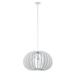 EGLO - Lámpara Colgante Cossano Madera Blanco DM450 1x60W E27 Cod94442