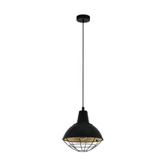 EGLO - Lámpara Colgante Cannington Acero Negro DM305 1x60W E27 Cod49672