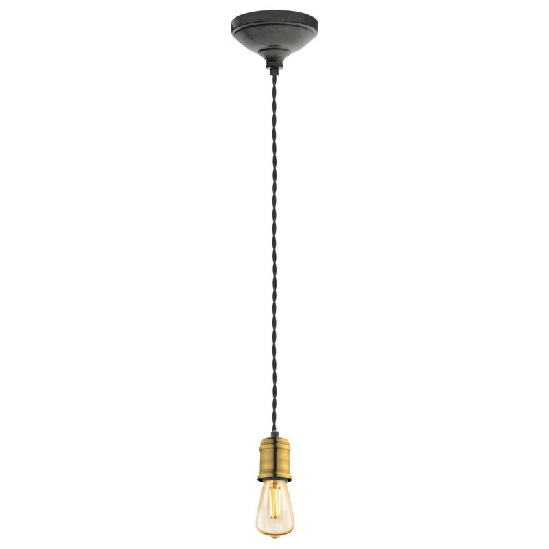 EGLO - Lámpara Colgante Yorth Oro Negro E27 1X60W Cod32537