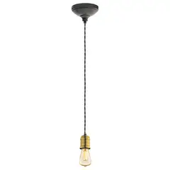 EGLO - Lámpara Colgante Yorth Oro Negro E27 1X60W Cod32537