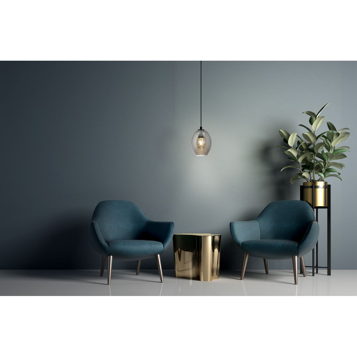 EGLO - Lámpara Colgante E27 Cadaques Negro 98582