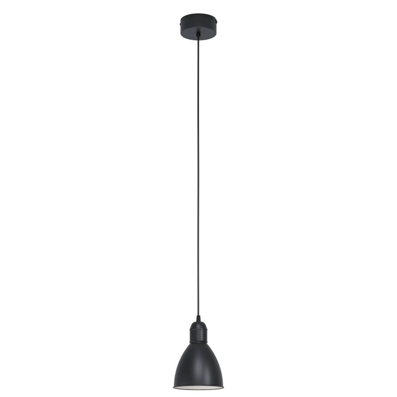 EGLO - Lámpara Colgante Priddy Acero Blanco H1100 DM155 E27 1x60W Cod49464