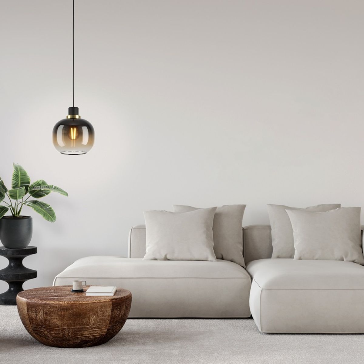 EGLO - Lámpara Colgante Oilella negro E27 1X40W cod99614