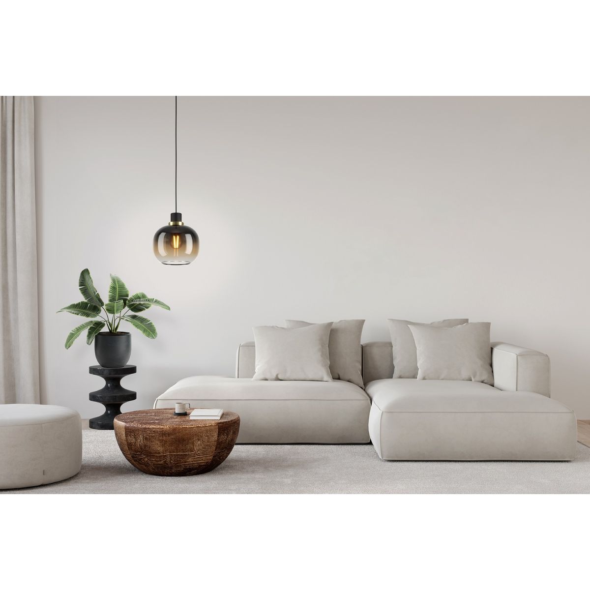 EGLO - Lámpara Colgante Oilella negro E27 1X40W cod99614