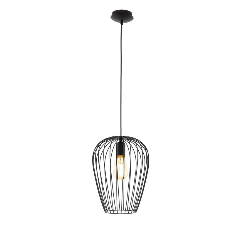 EGLO - Lámpara Colgante E27 Newtown Negro 49472