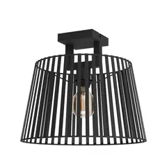 EGLO - Lámpara Techo Bogota Acero Negro H335 DM380 E27 1x40W IP20 Cod390001