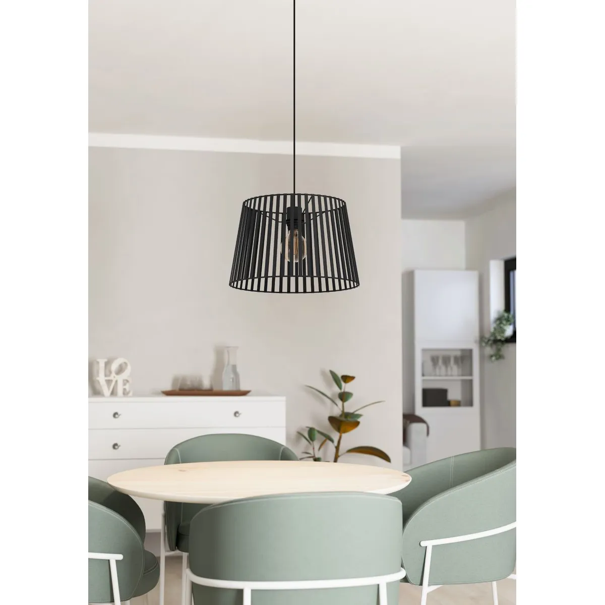 EGLO - Lámpara Colgante Bogota Negro E27 1X40W IP20 Cod390002