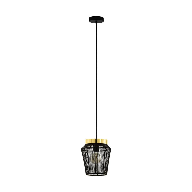 EGLO - Lámpara Colgante E27 Escandidos Negro, Latón 99806