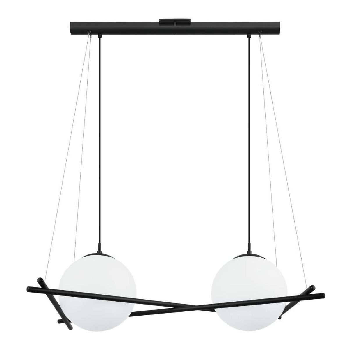 EGLO - Lámpara Colgante Salvezinas Negro 2X25W E27 Cod39592