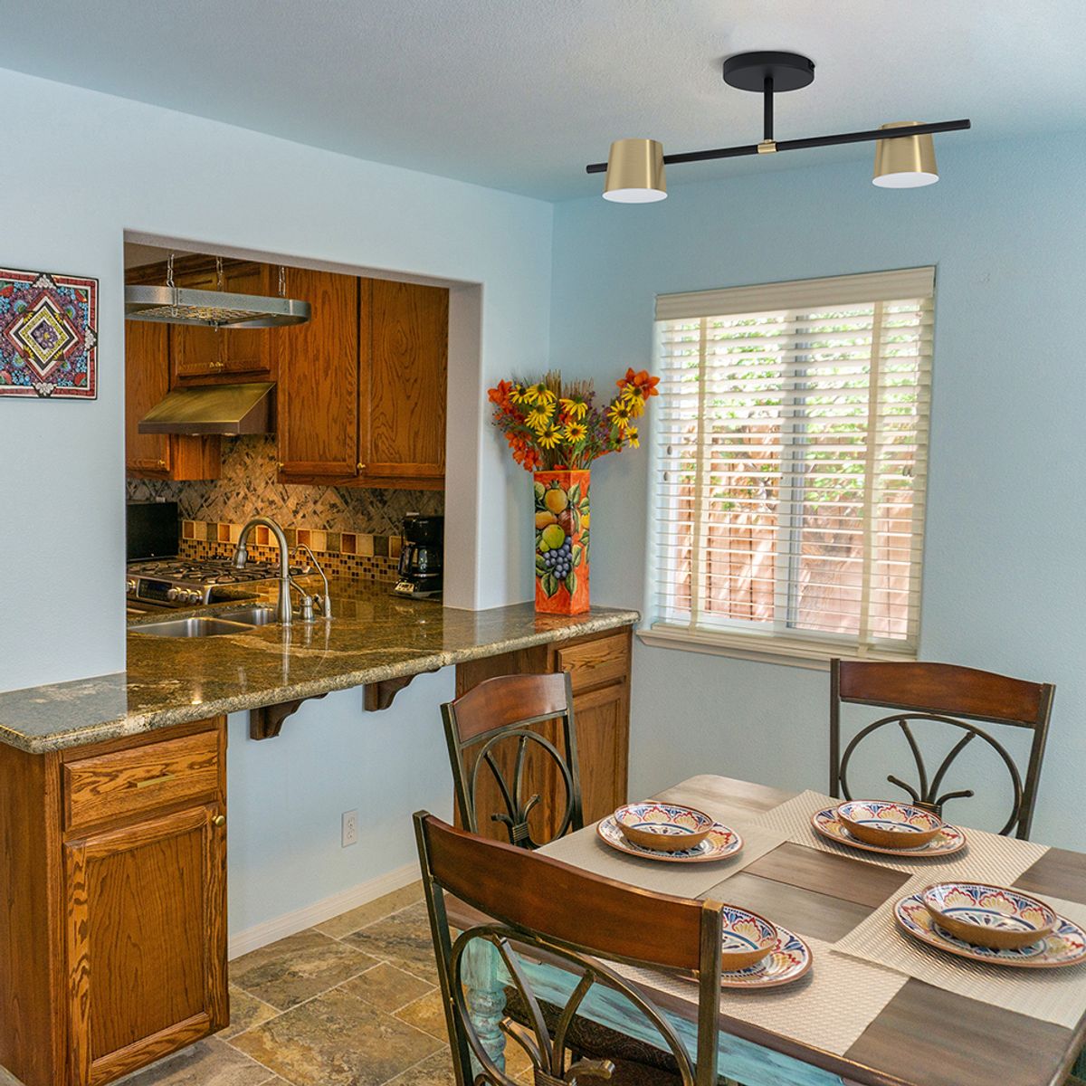 EGLO - Lámpara Techo Altamira Acero Negro L700 H235 GU10 2x5W IP20 Cod39983