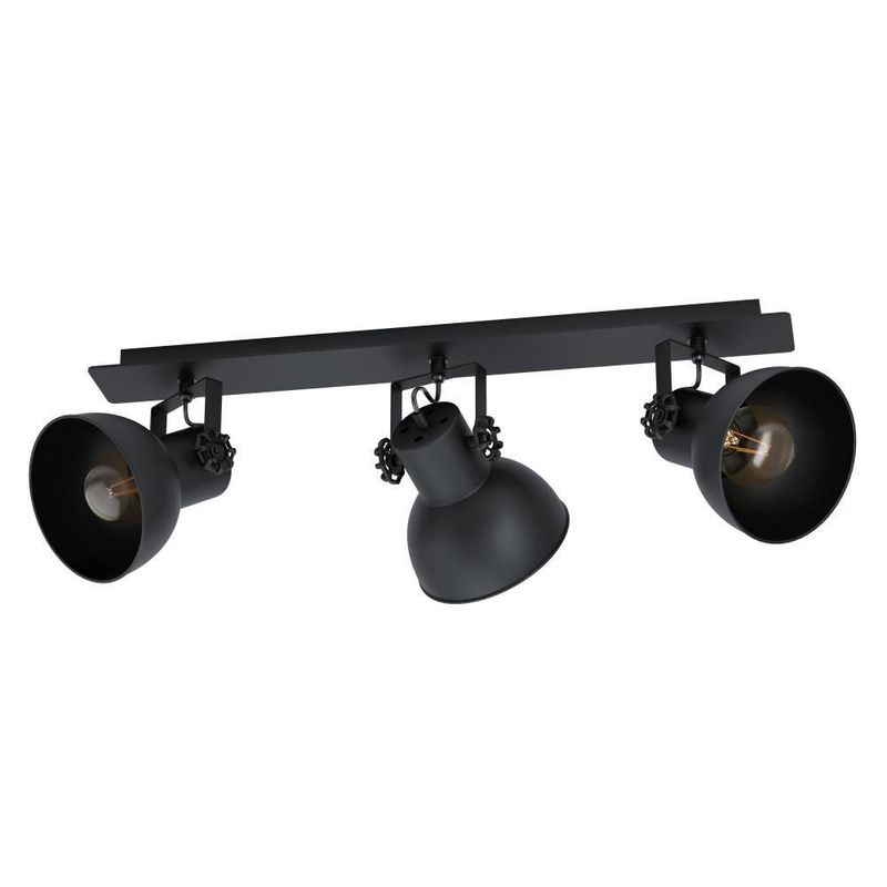 EGLO - Foco Sobrepuesto Barnstaple Acero Negro L750 3x40W E27 Cod43433