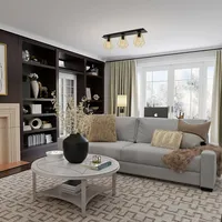 Lámpara Techo Tarbes Acero Negro LatónE27 3X40W Cod43655