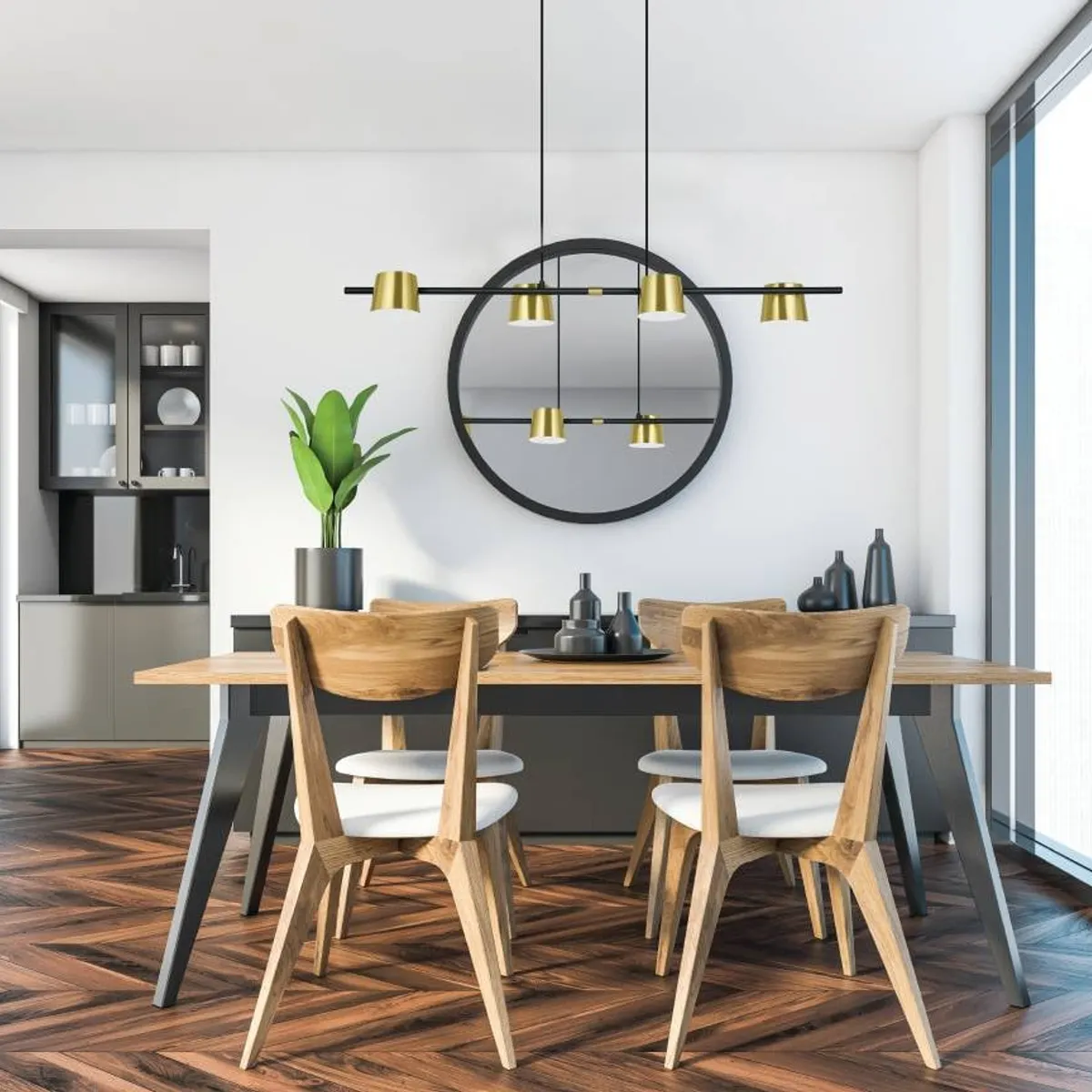 EGLO - Lámpara Colgante Altamira Acero GU10 4X5W IP20 Led inclusive Cod39985