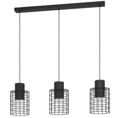 EGLO - Lámpara Colgante E27 Milligan Blanco Negro 43626
