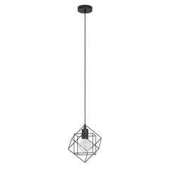 EGLO - Lámpara Colgante Straiton Acero Fiebro Negro 1X60W E27Cod43358