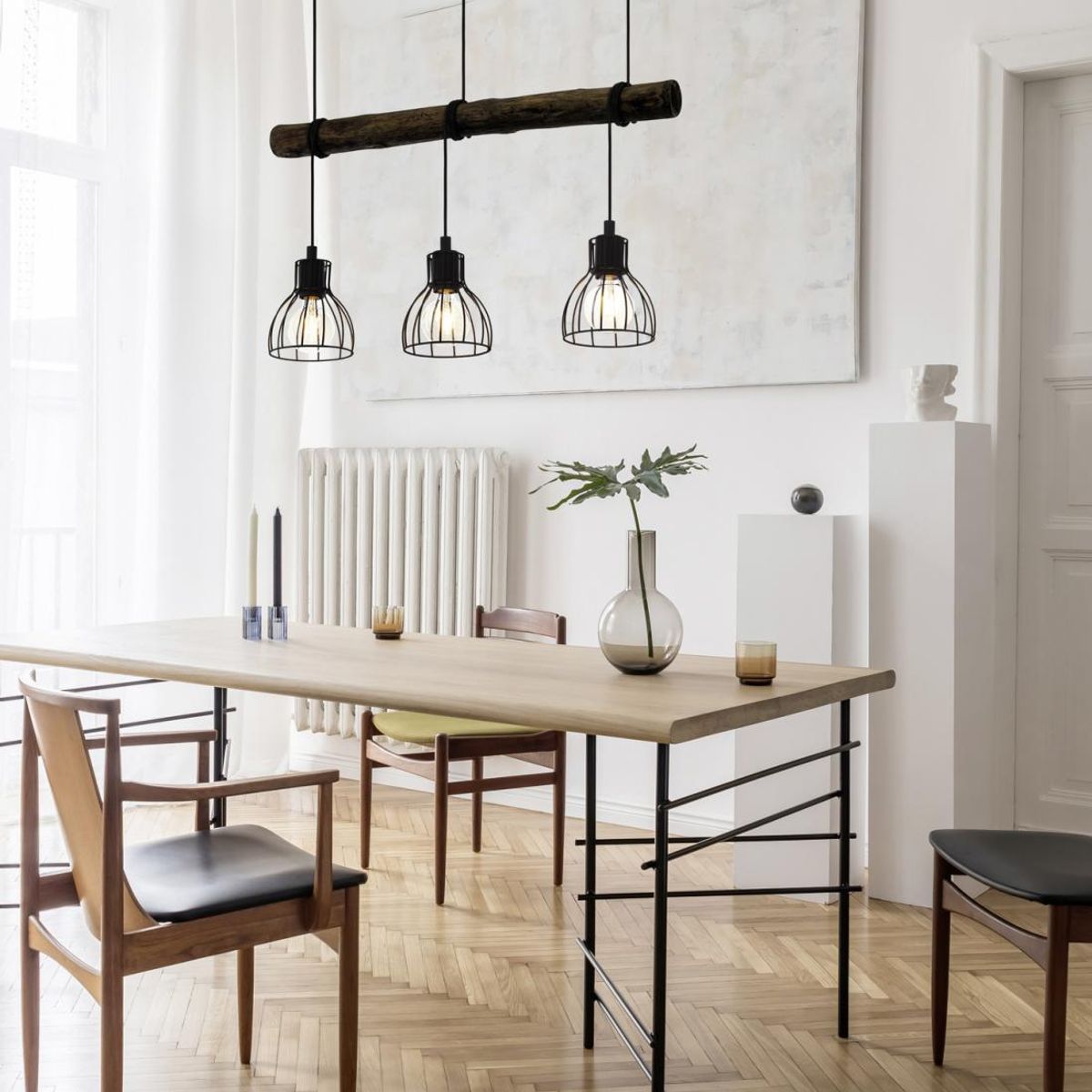 EGLO - Lámpara Colgante Horningtops AceroL760 3x40W E27 Cod43352