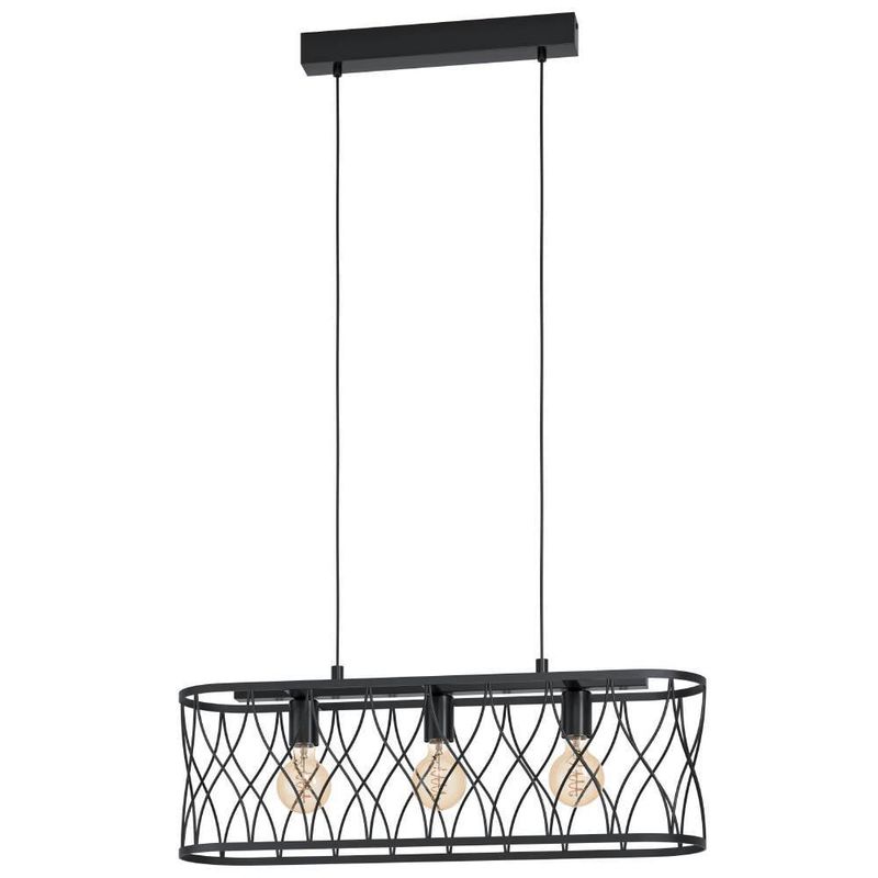 EGLO - Lámpara Colgante E27 Giltspur Negro 43554