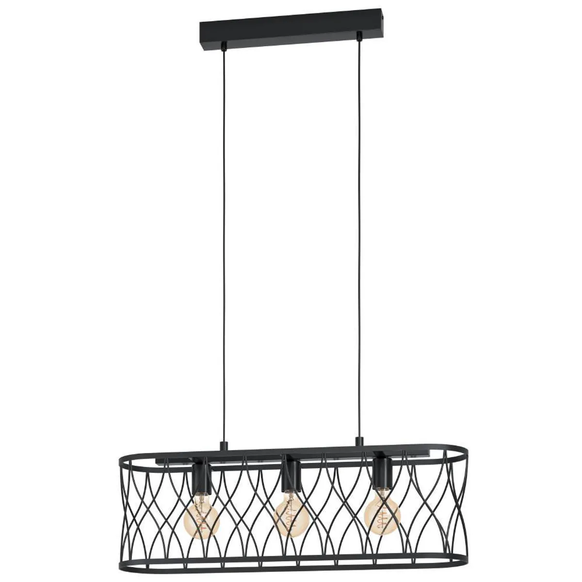 EGLO - Lámpara Colgante E27 Giltspur Negro 43554