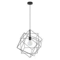 EGLO - Lámpara Colgante Straiton Negro Acero 1X60W E27 Cod43359