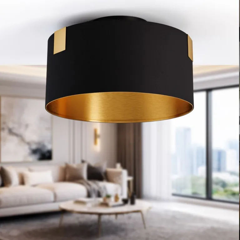 Lampara Aplique E27 Tortola 1 Negro, Laton 39963