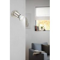 Foco Sobrepuesto Gu10 incluida Buzz-led Níquel Satinado 92595