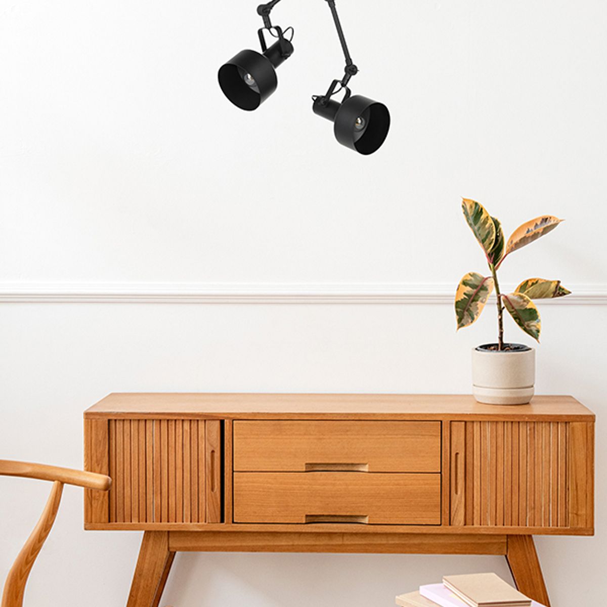 EGLO - Lámpara TechoTakeley Acero Negro E27 2X28W IP20 43562