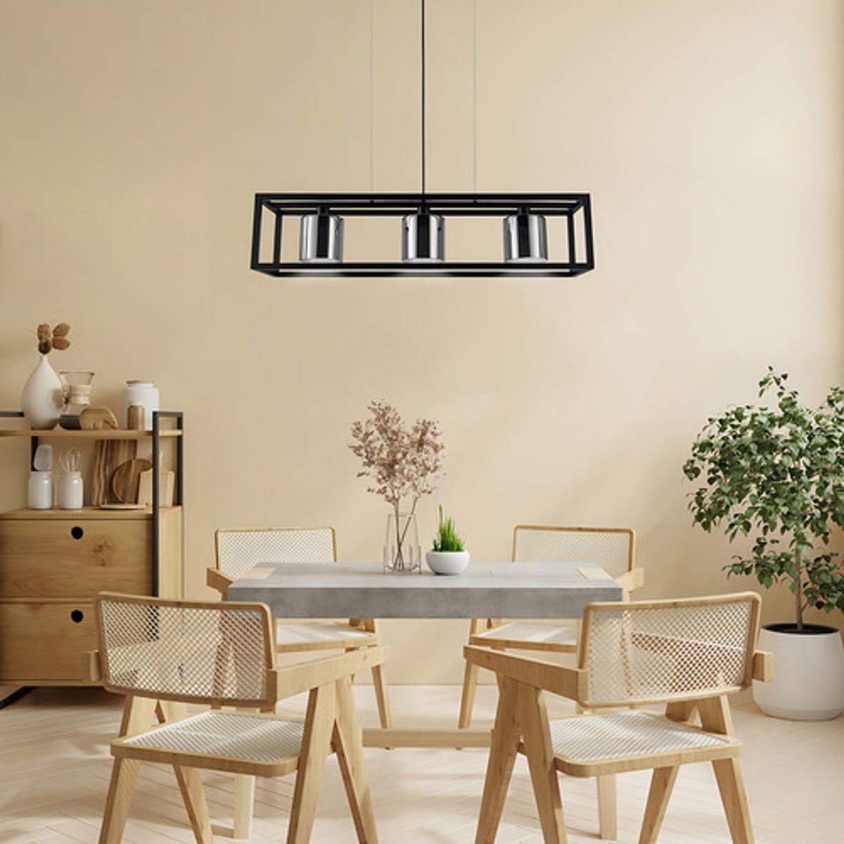 EGLO - Lámpara Colgante E27 Brisling Negro 33985