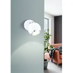 EGLO - Foco Sobrepuesto Gu10 Bimeda Blanco, Cromo 31001