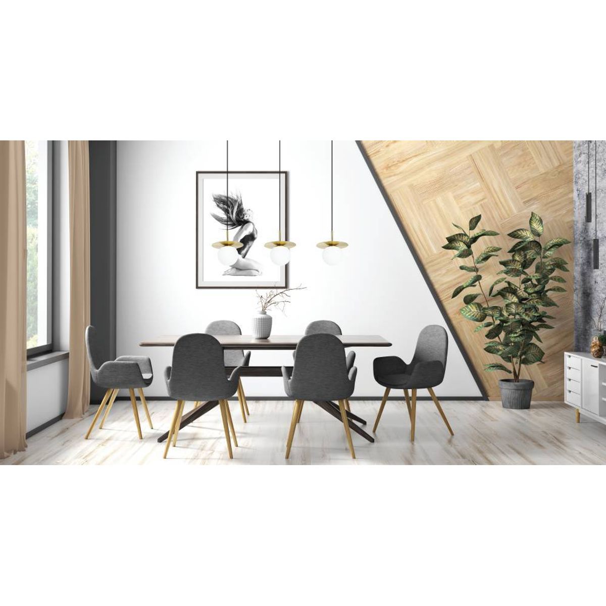 EGLO - Lámpara Colgante E27 Arenales Latón Cepillado 39953