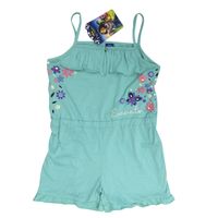 Enterito Turquesa print bordado