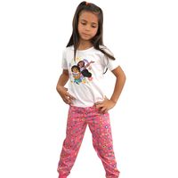 Pijama Niña verano Pantalon largo y Polera Manga Corta