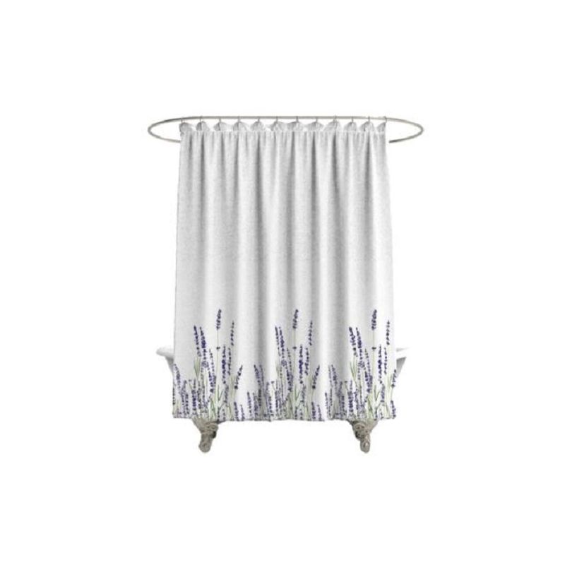 DECO EXPRESS - Cortina de Baño Microfibra Lavanda