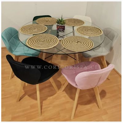 Imagen 2 del producto Mesa de Comedor Eames Redonda - 120cms VIDRIO