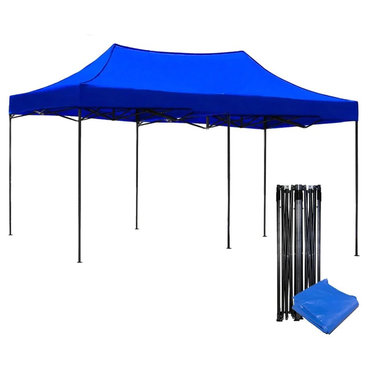 TODODESCUENTO - Toldo 3x6 Mts Azul, Arma Fácil,  , Plegable