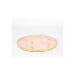 CHANTILLY - Vela y candelabro Candelabro bandeja rosa velas 2,2 cm de diámetro