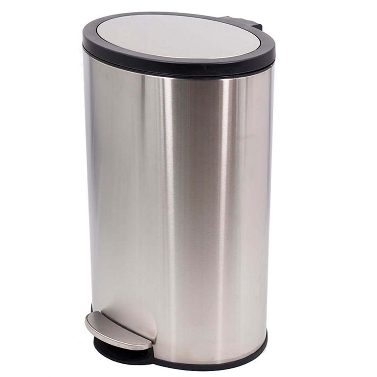LORENZINI - Basurero Acero Inox. Ovalado con pedal 40 Lt