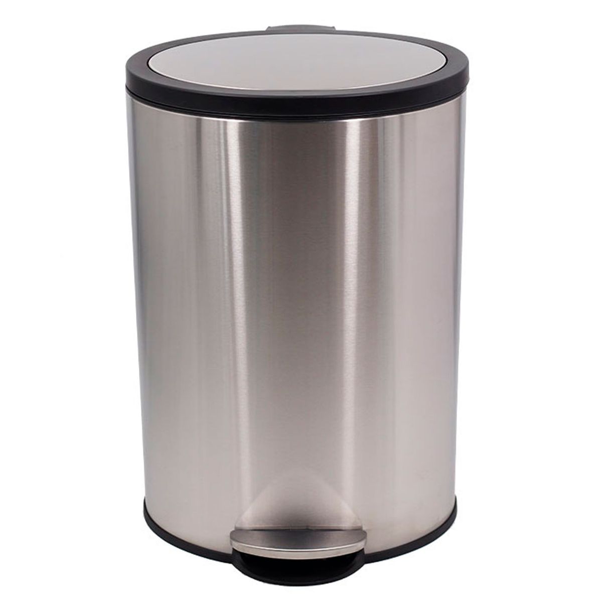 LORENZINI - Basurero Acero Inox. Ovalado con pedal 40 Lt