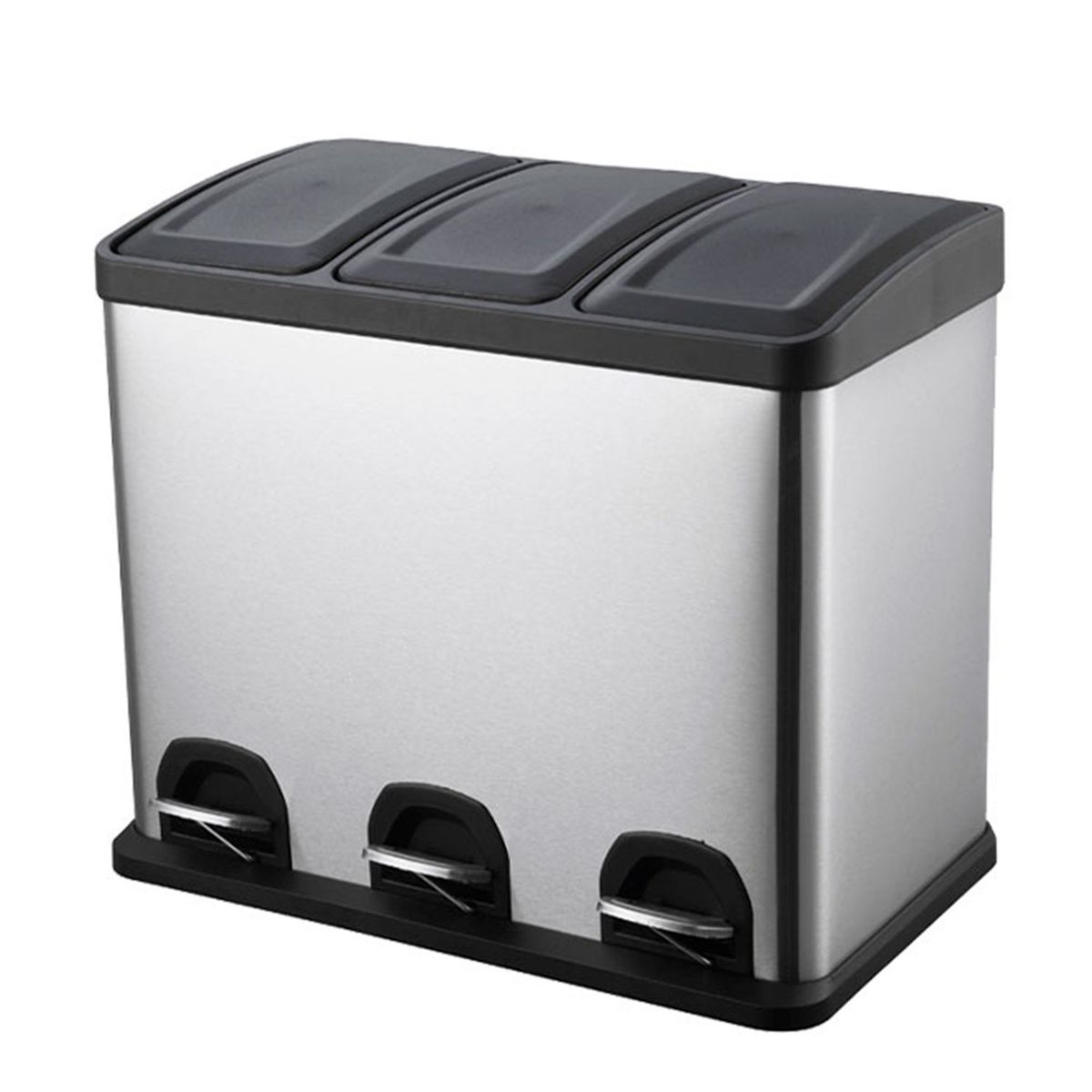 LORENZINI - Basurero Acero Inox con Pedal 3x15 Lt
