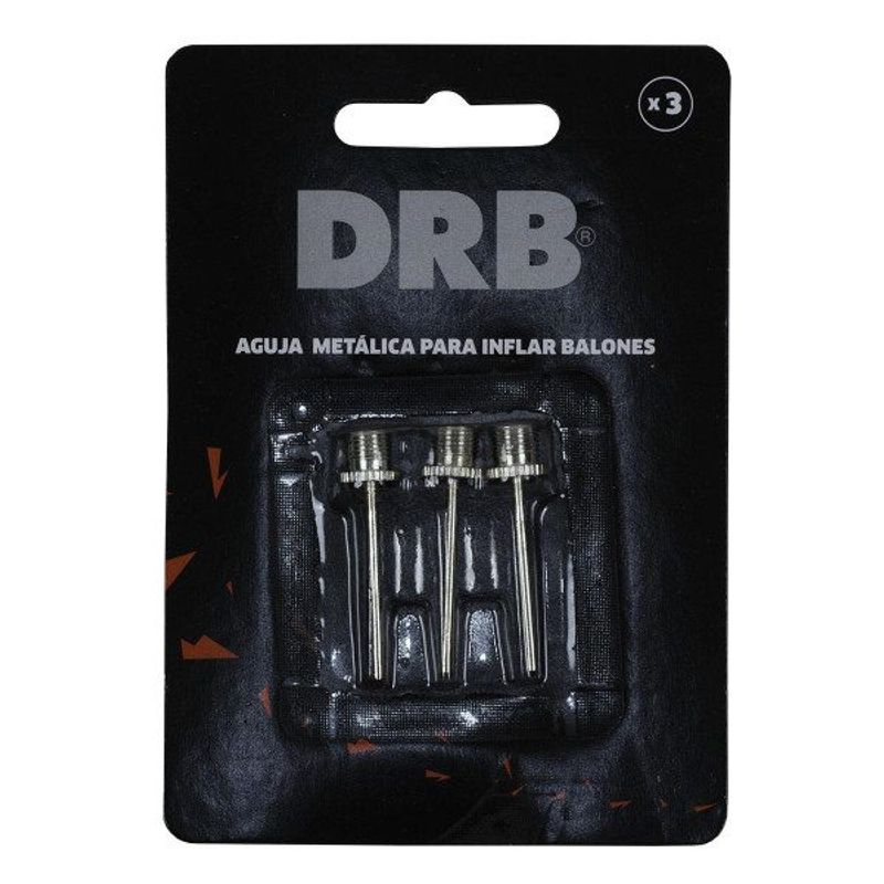 DRB - Pack 3 Unidades De Aguja Para Pelotas De Futbol Basketball E
