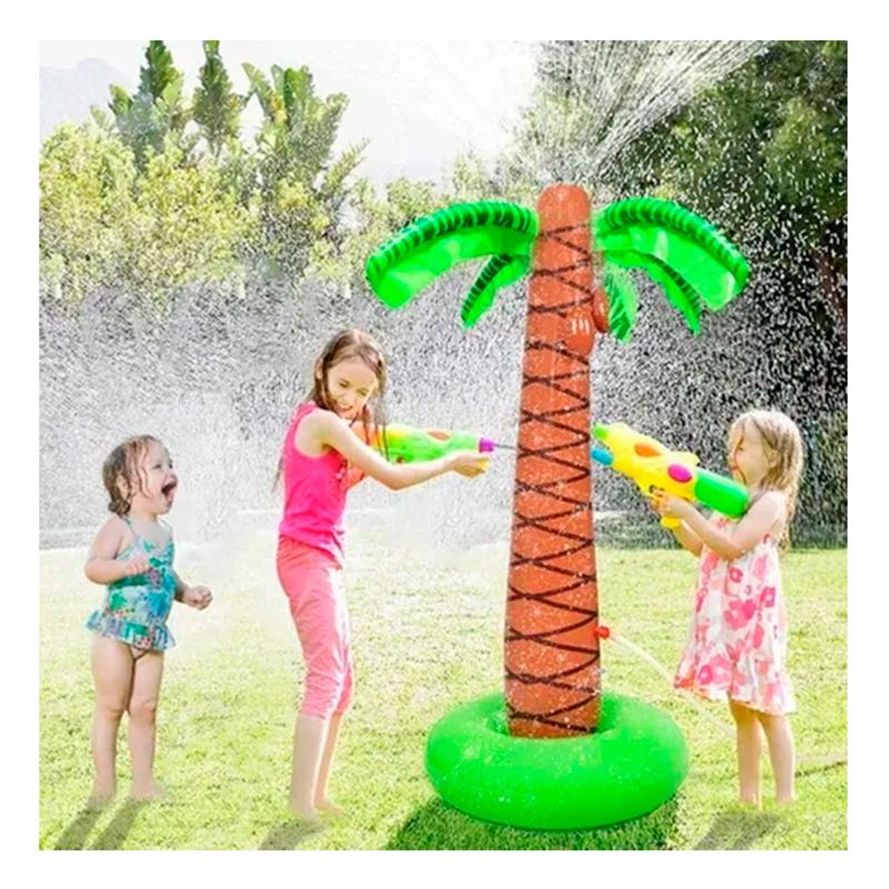 GENERICO - Inflable Con Rociador De Agua Diseño de Palmera Verano