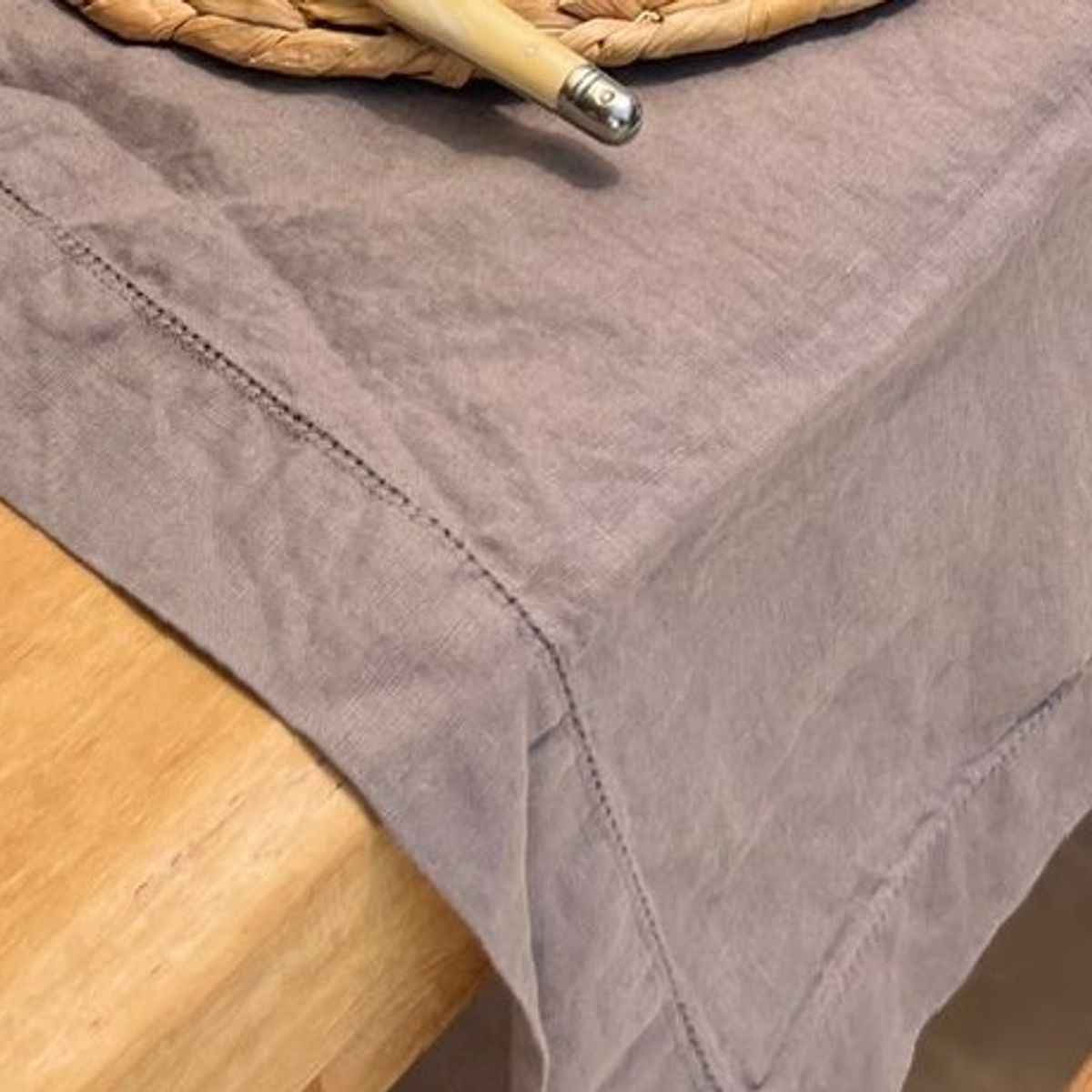 PUROLINO - Camino de Mesa Deshilado 50x150 Gris