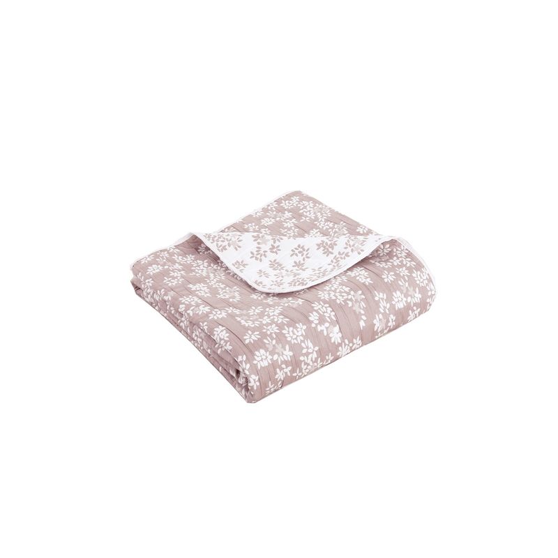 CHANTILLY - Cubrecama Jacquard Bordado 2 Plazas Rosado CHANTILLY