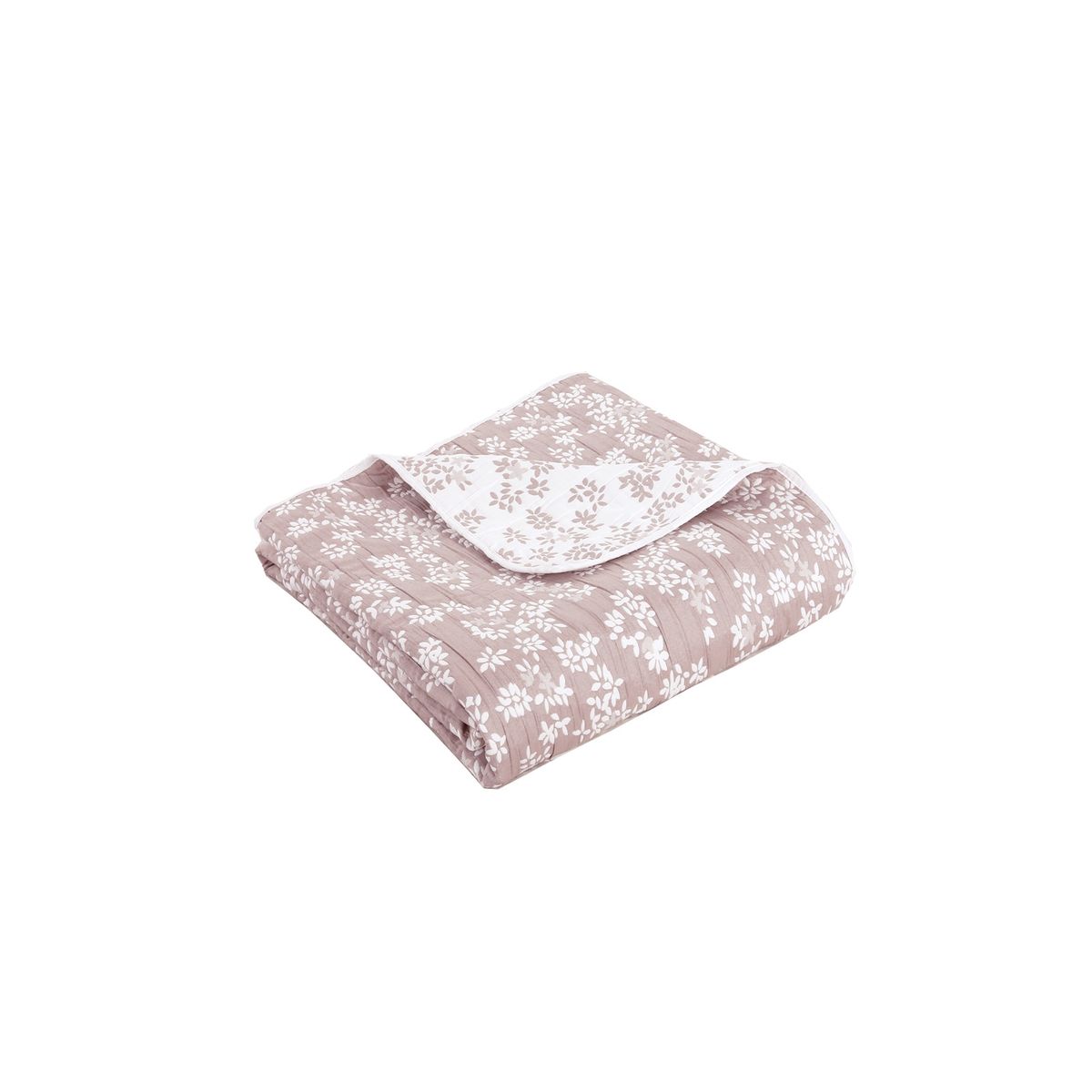 CHANTILLY - Cubrecama Jacquard Bordado 1.5 Plazas Rosado CHANTILLY