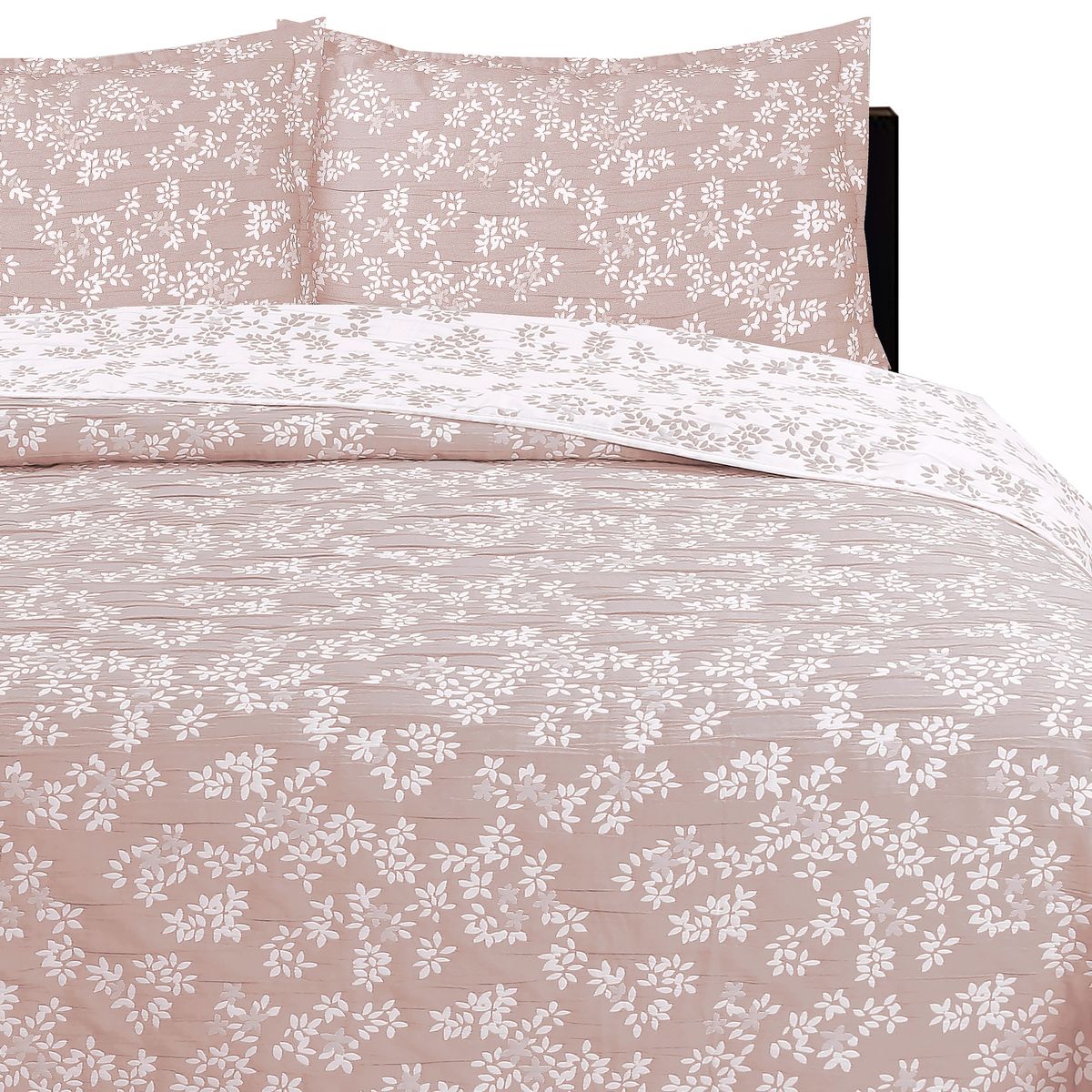 CHANTILLY - Cubrecama Jacquard Bordado 2.5 Plazas Rosado CHANTILLY