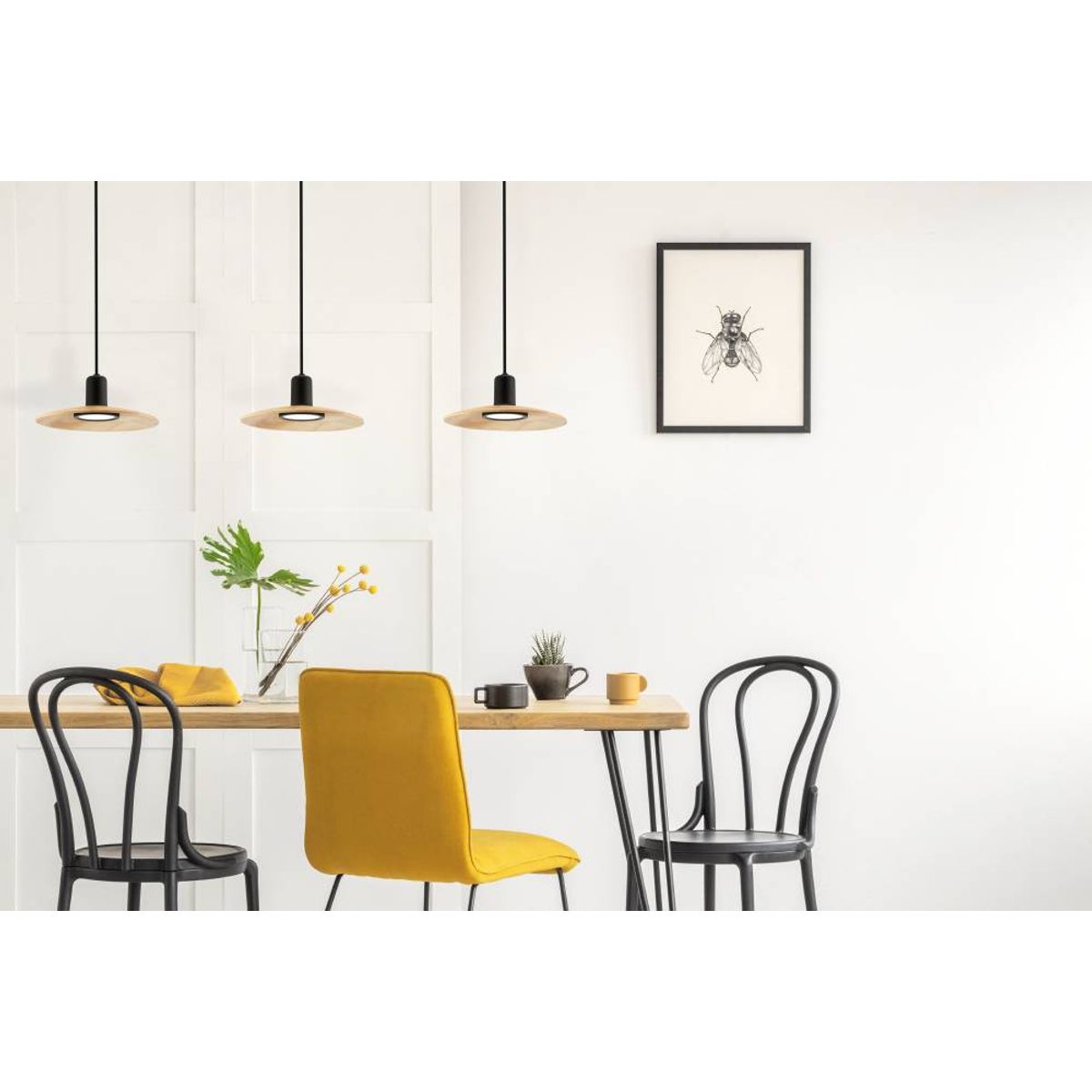 EGLO - Lámpara Colgante Mayazes Negro GU10 3X5W IP20 Cod39912