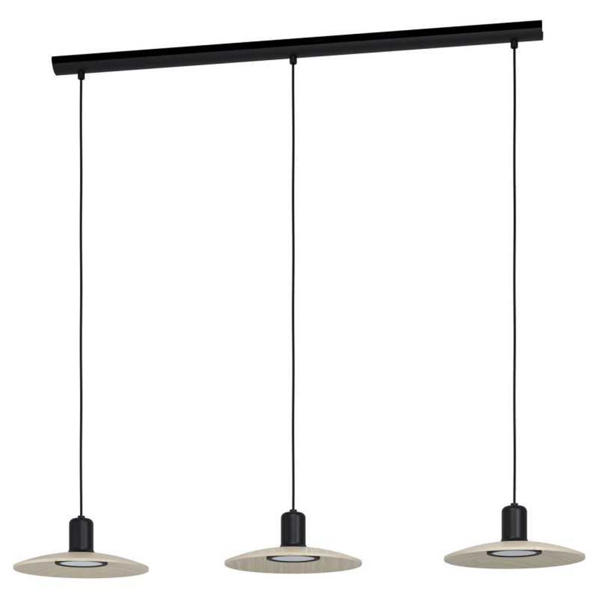 EGLO - Lámpara Colgante Mayazes Negro GU10 3X5W IP20 Cod39912