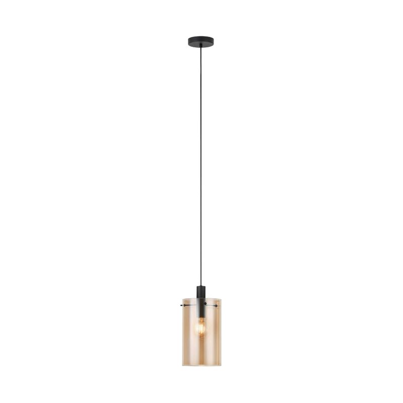 EGLO - Lámpara Colgante Polverara E27 1X40W Negro Cod39537