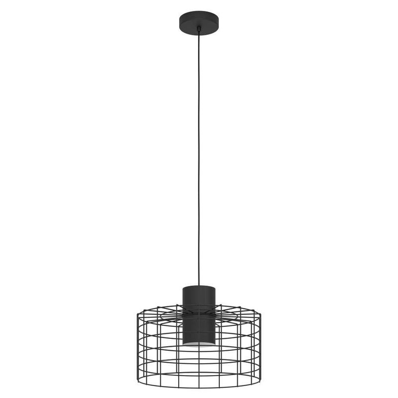 EGLO - Lámpara Colgante Milligan Blanco Negro E27 1X40W cod43627