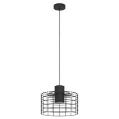 EGLO - Lámpara Colgante Milligan Blanco Negro E27 1X40W cod43627