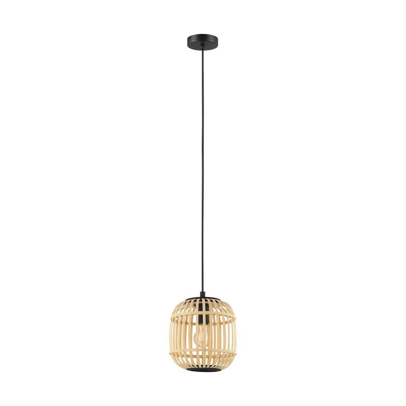 EGLO - Lámpara Colgante E27 Bordesley Negro 43231